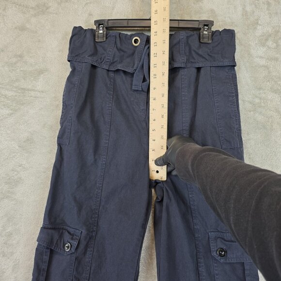 Ulla Johnson Pants Womens 6 Navy Blue Cargo Joggers Paperbag Waist Drawstring - Picture 3 of 11